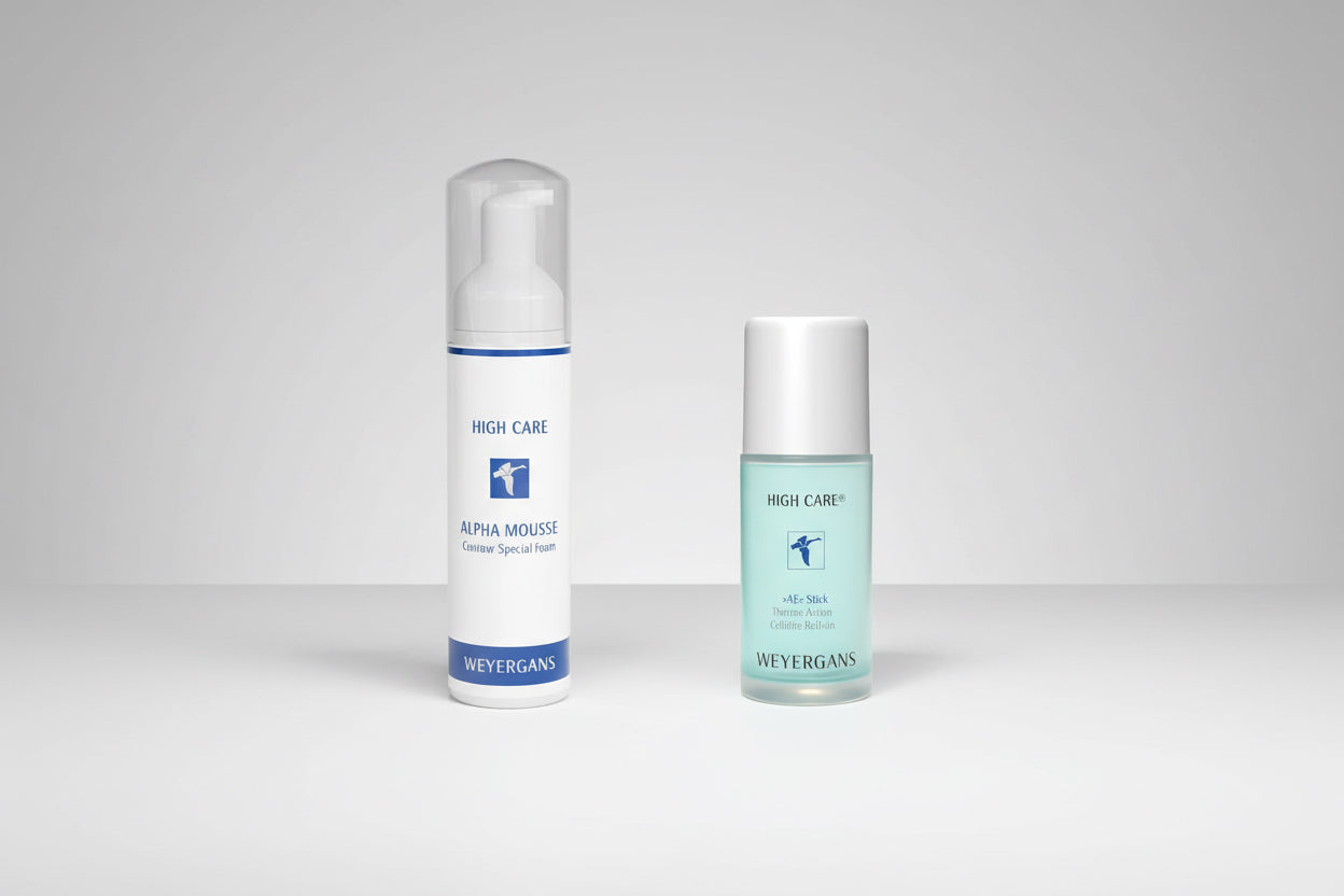 Set Body Slimming and Firming Weyergans High Care su sfondo bianco.