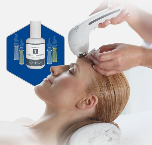 Trattamento viso express idratante e illuminante con ultrasuoni e siero High Care® – Weyergans High Care Milano.