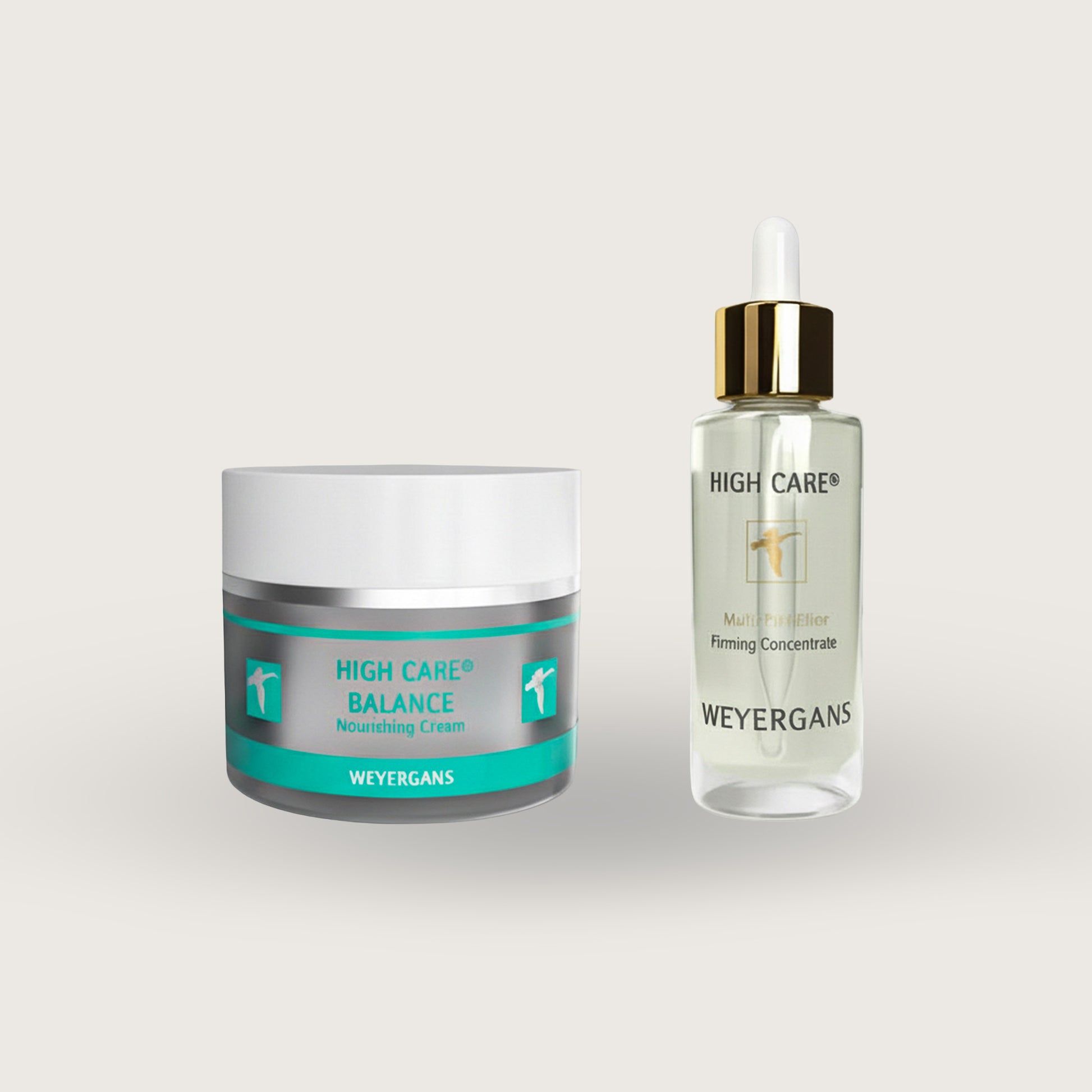 Set Balance and Lift Duo Weyergans High Care su sfondo beige.
