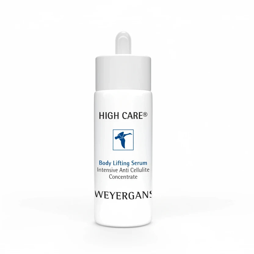 Flacone di Body Lifting Serum Weyergans High Care su sfondo bianco.