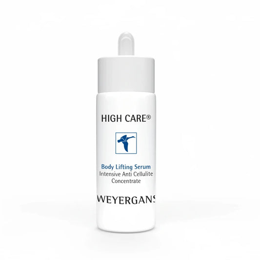 Flacone di Body Lifting Serum Weyergans High Care su sfondo bianco.