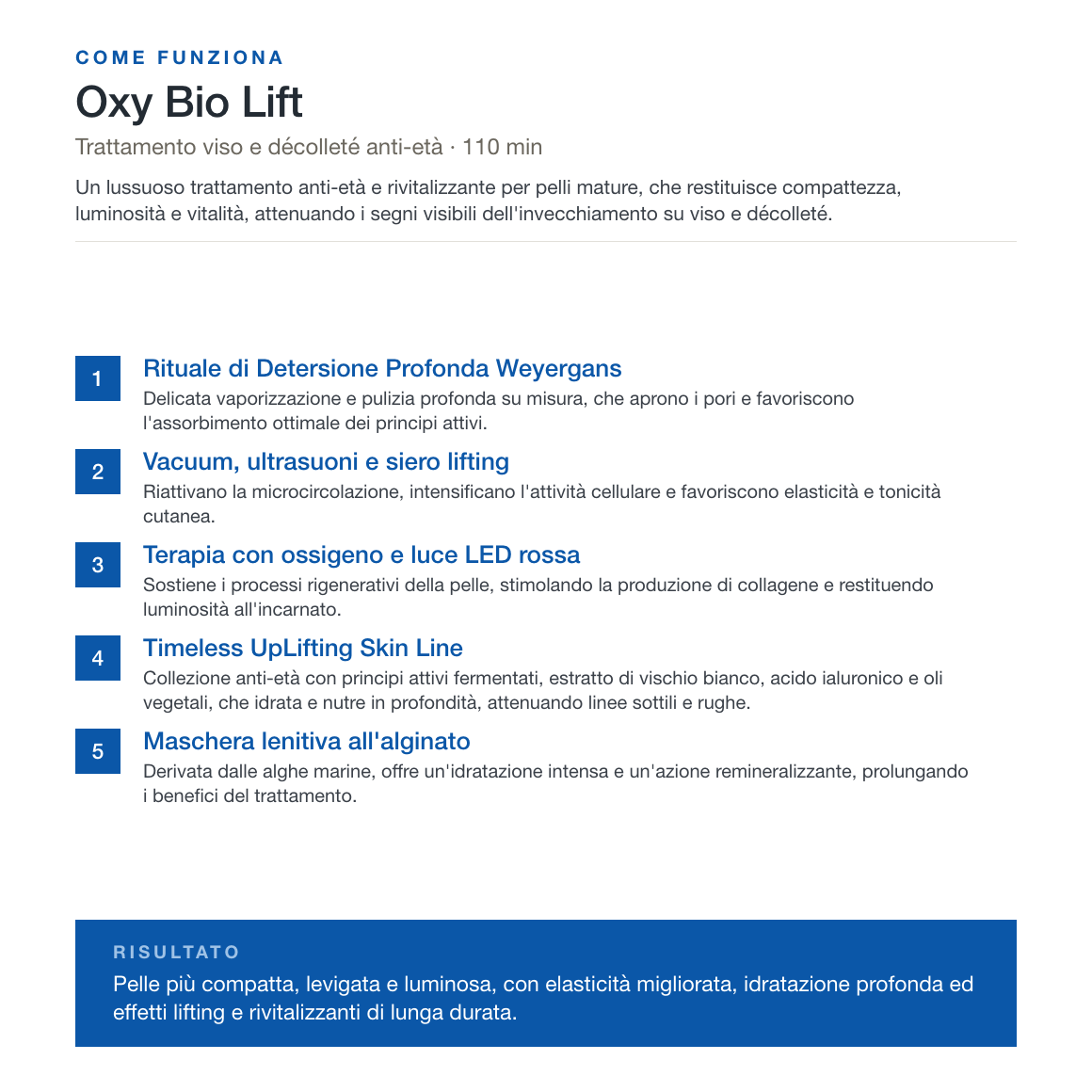 OXY BIO LIFT · Lifting Viso all’Ossigeno e LED per Pelle Matura
