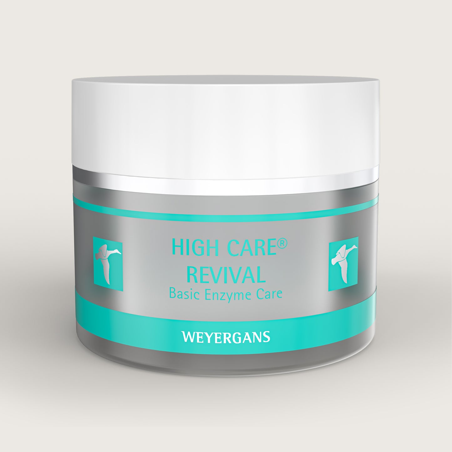 Flacone di Revival Weyergans High Care su sfondo beige.