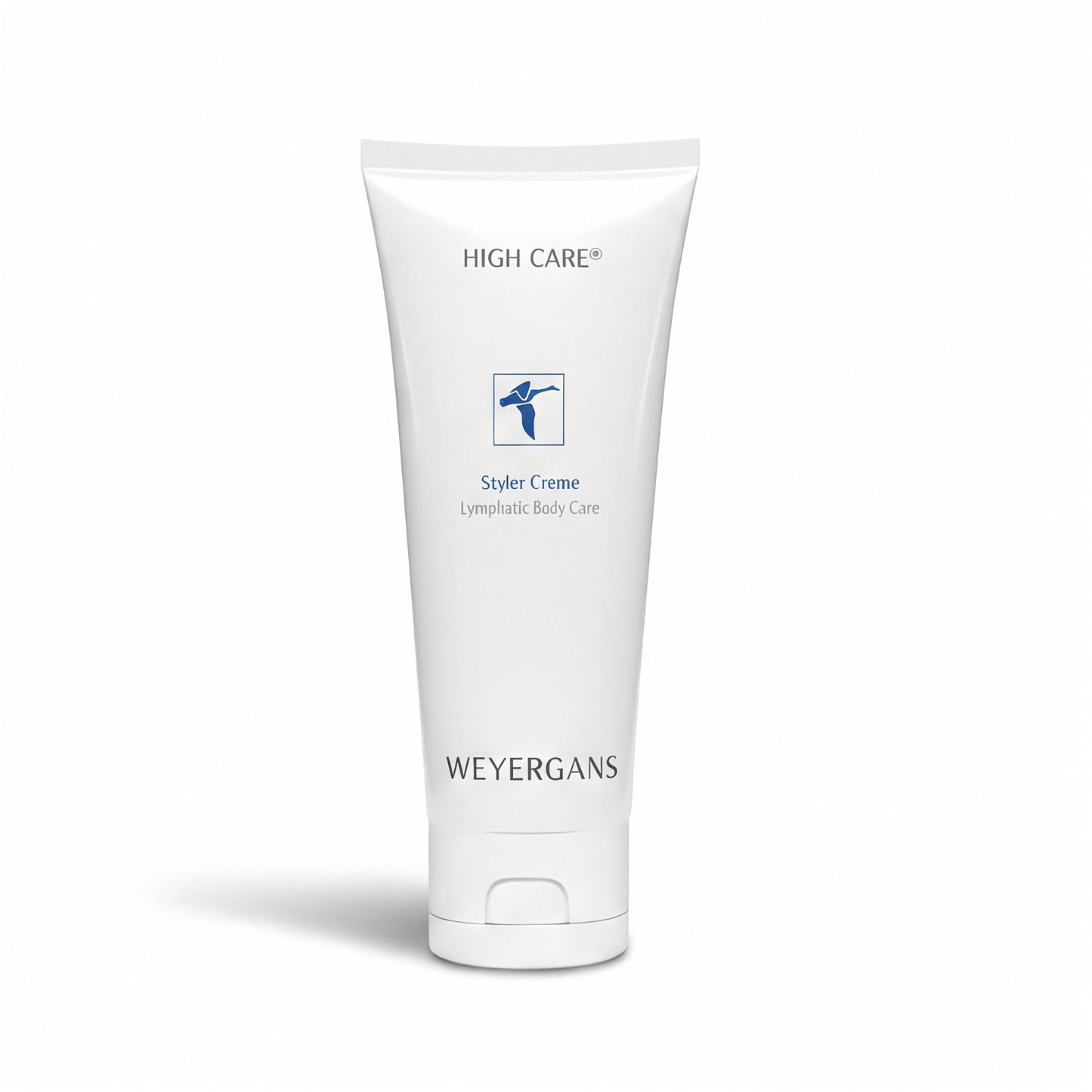 Flacone di Styler Creme Weyergans High Care su sfondo bianco.