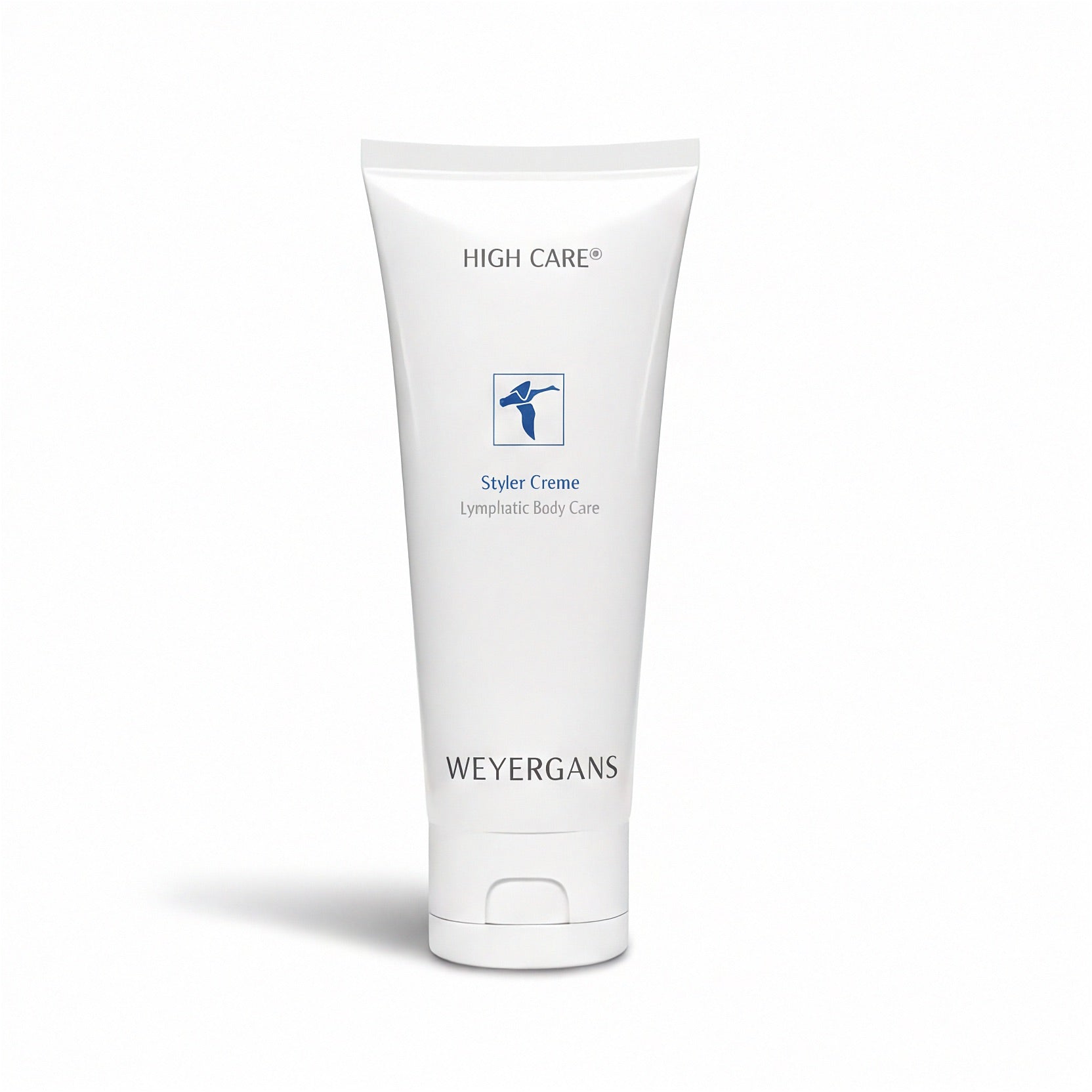 Flacone di Styler Creme Weyergans High Care su sfondo bianco.