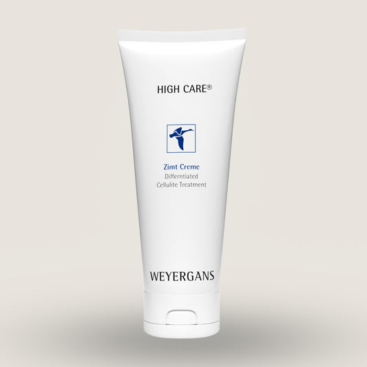 Tubetto di Zimt Creme Weyergans High Care Relax su sfondo beige.