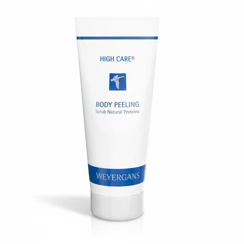 Weyergans High Care body peeling scrub tube on a white background