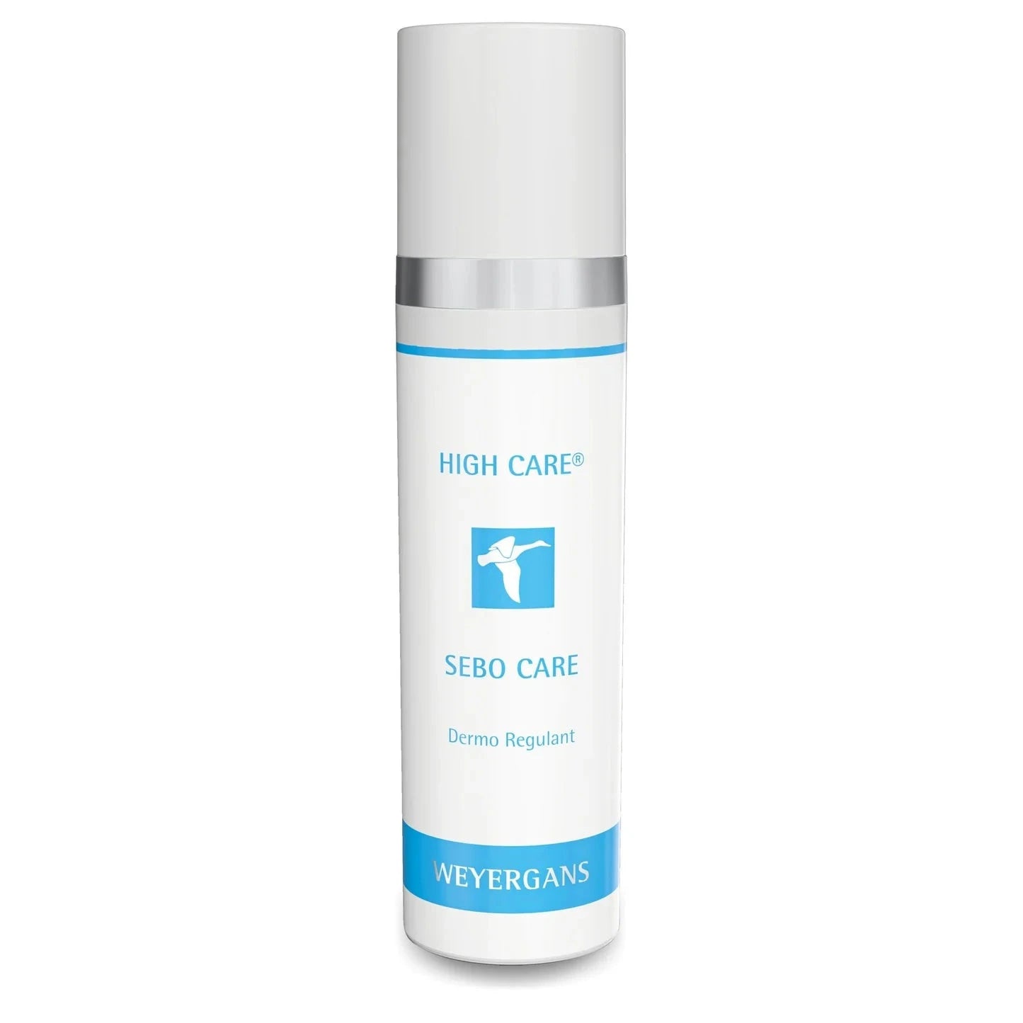 Flacone Weyergans High Care Sebo Care su sfondo bianco.